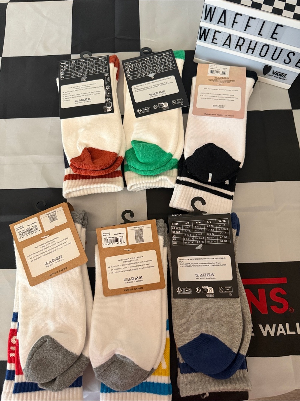 Vans Men's Drop-V Crew Socks (6-Pack Styles) - Picture 2 of 4